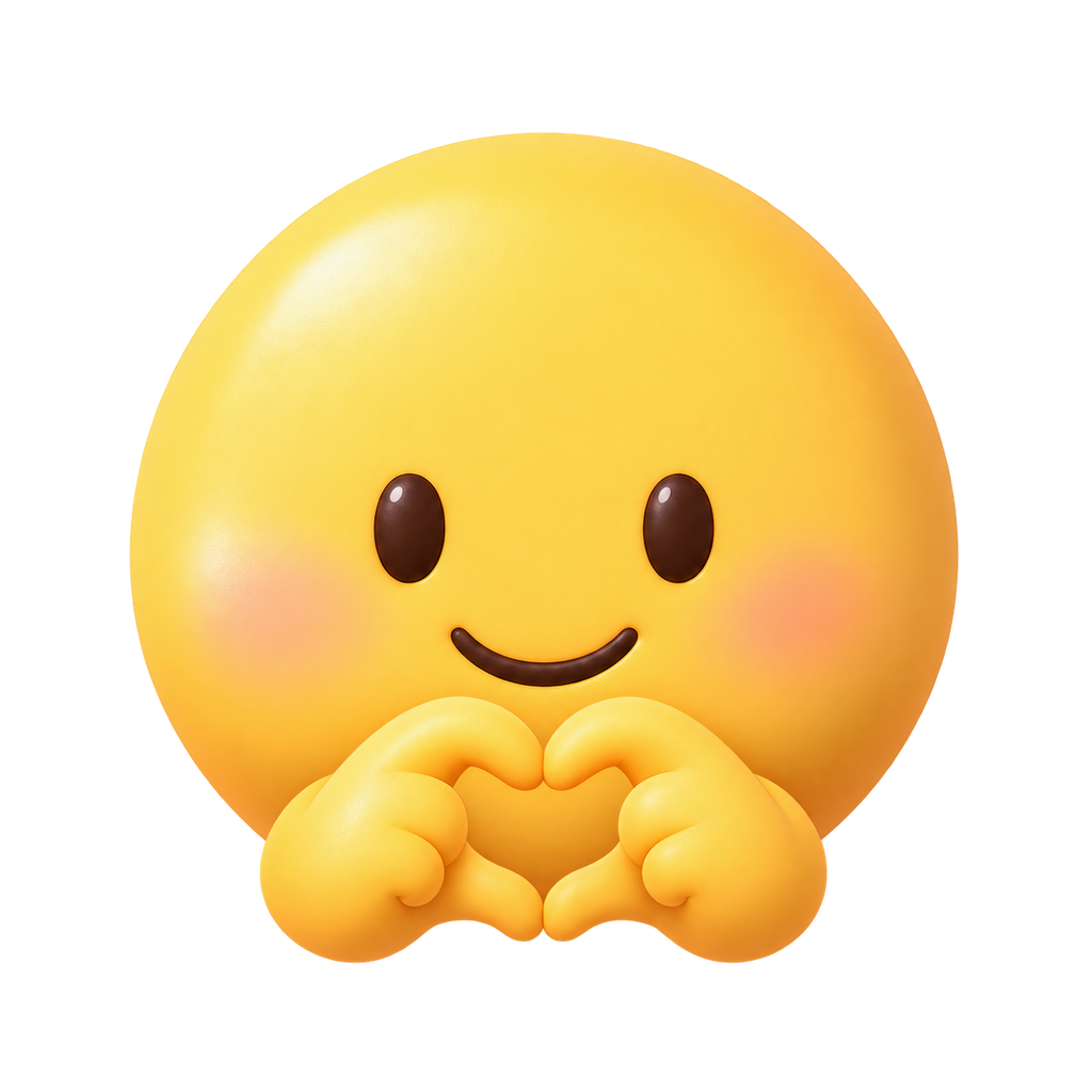 Original LaWhis hand-heart emoji